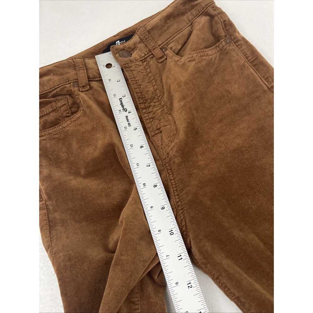 7 For All Mankind Lisha High Rise Velvet Bootcut Jeans Brown 25 NWT 7E057V65 CML - Picture 8 of 8